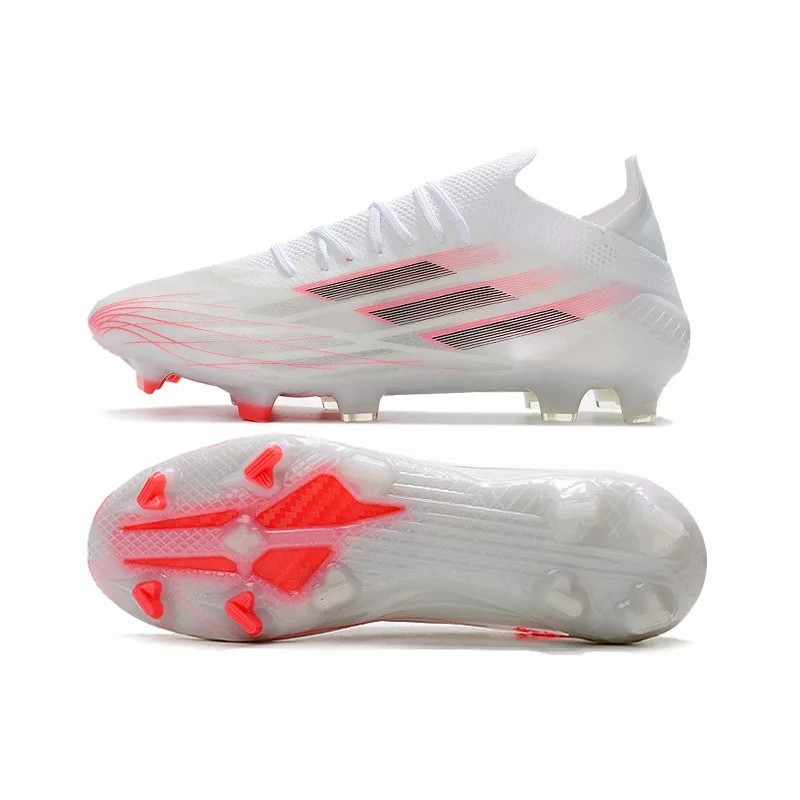 Botas de Fútbol Adidas X Speedflow FG Hombre Blanco&Rosadas Rayas (#39~#45)