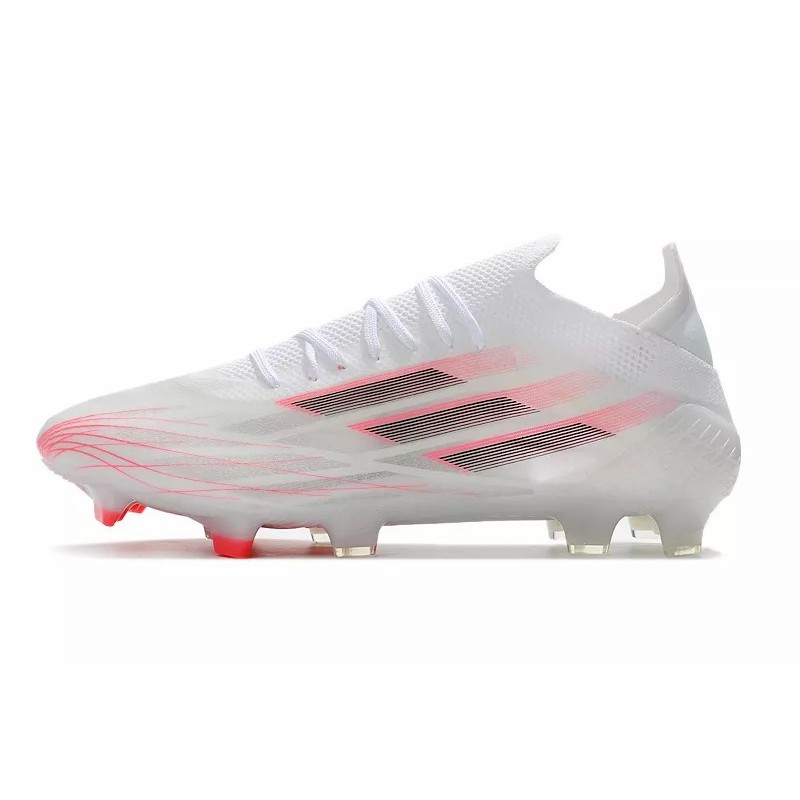 Botas de Fútbol Adidas X Speedflow FG Hombre Blanco&Rosadas Rayas (#39~#45)