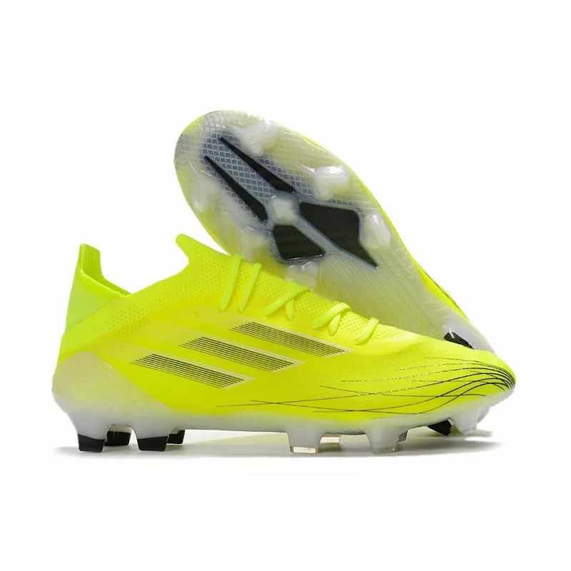 Botas de Fútbol Adidas X Speedflow FG Hombre Amarillo Fluorescente&Negras Rayas (#39~#45)