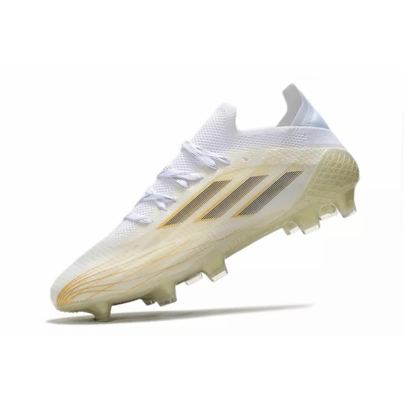 Botas de Fútbol Adidas X Speedflow FG Hombre Blanco&Amarillas Rayas (#39~#45)