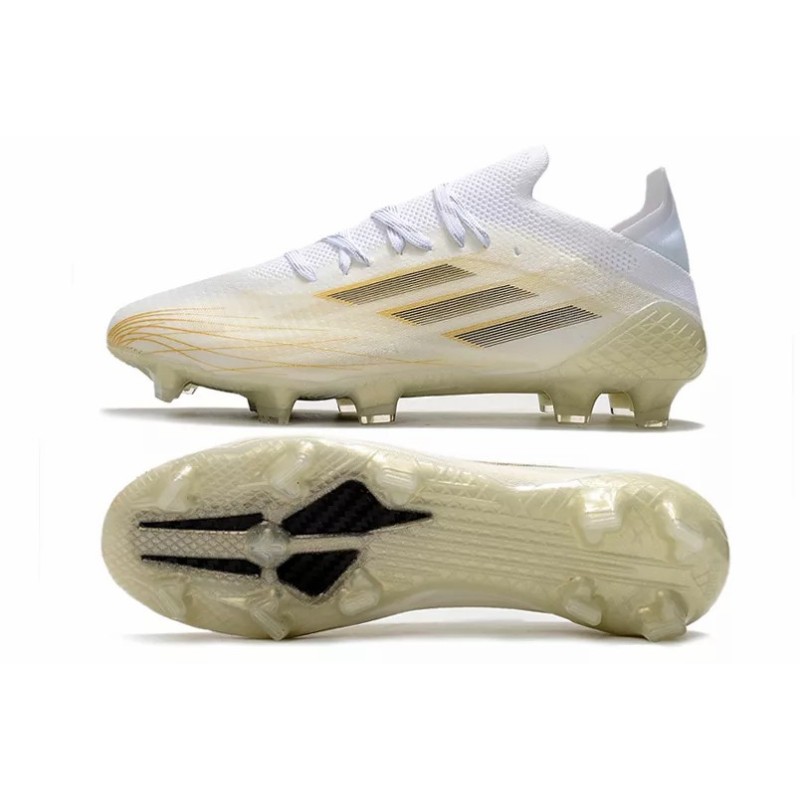 Botas de Fútbol Adidas X Speedflow FG Hombre Blanco&Amarillas Rayas (#39~#45)
