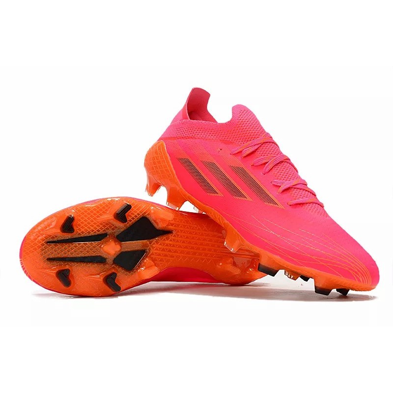 Botas de Fútbol Adidas X Speedflow FG Hombre Fuscia&Amarillas Rayas (#39~#45)
