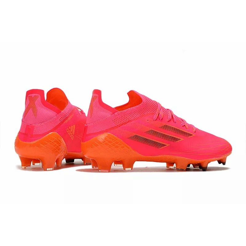 Botas de Fútbol Adidas X Speedflow FG Hombre Fuscia&Amarillas Rayas (#39~#45)
