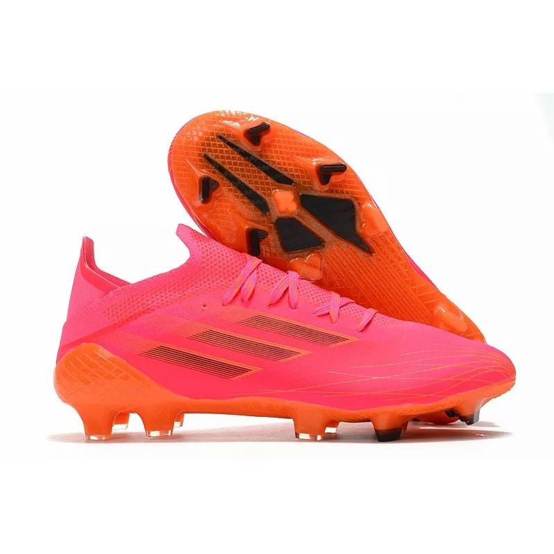 Botas de Fútbol Adidas X Speedflow FG Hombre Fuscia&Amarillas Rayas (#39~#45)