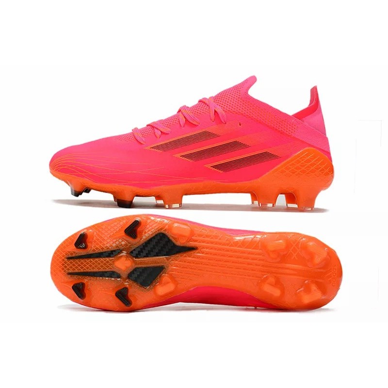 Botas de Fútbol Adidas X Speedflow FG Hombre Fuscia&Amarillas Rayas (#39~#45)