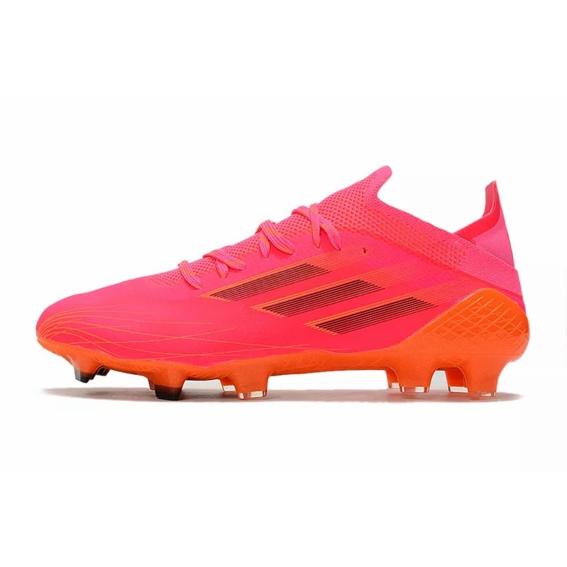 Botas de Fútbol Adidas X Speedflow FG Hombre Fuscia&Amarillas Rayas (#39~#45)