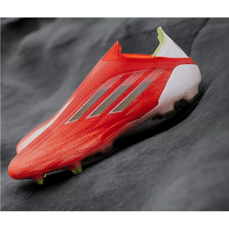 Botas de Fútbol Adidas X Speedflow FG Hombre Sin Cordones Rojo&Blanco&Amarillo Claro (#39~#45)