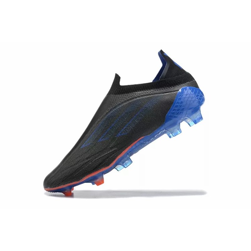 Botas de Fútbol Adidas X Speedflow FG Sin Cordones Hombre Negro&Azul (#39~#45)