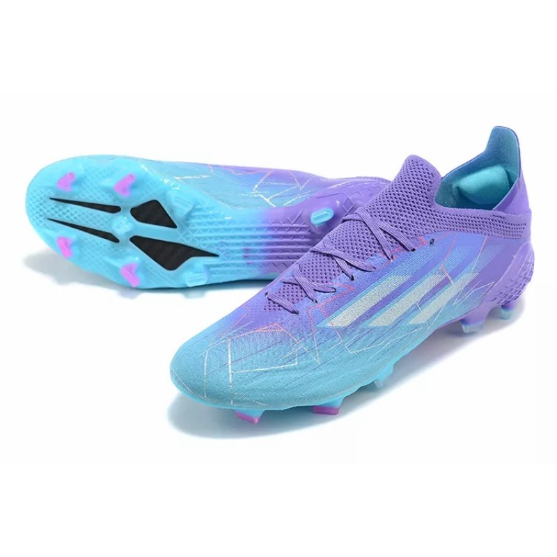 Botas de Fútbol Adidas X Speedflow FG Hombre Violeta&Azul Celeste (#39~#45)