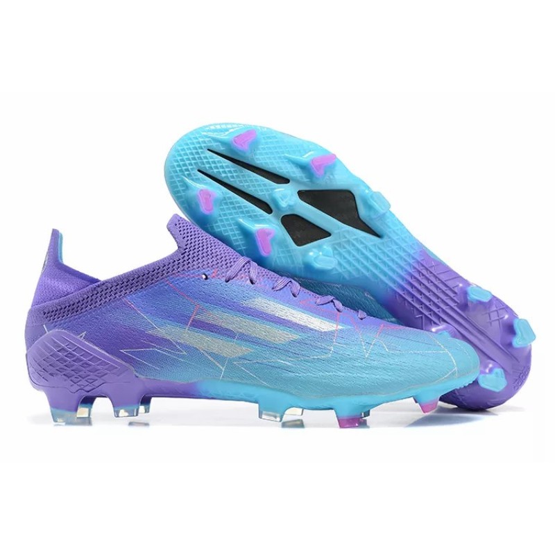 Botas de Fútbol Adidas X Speedflow FG Hombre Violeta&Azul Celeste (#39~#45)