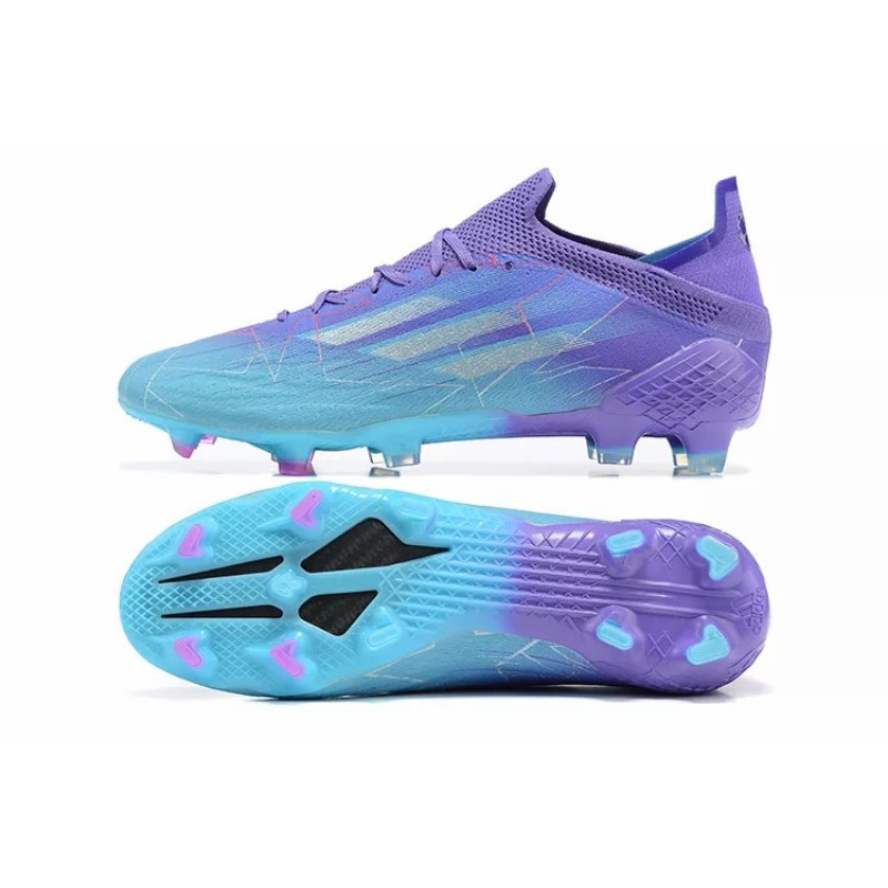Botas de Fútbol Adidas X Speedflow FG Hombre Violeta&Azul Celeste (#39~#45)