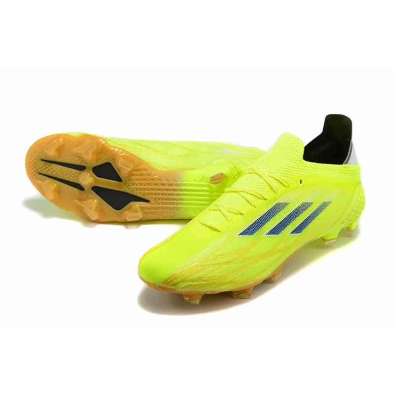 Botas de Fútbol Adidas X Speedflow FG Hombre Amarillo Fluorescente&Azul