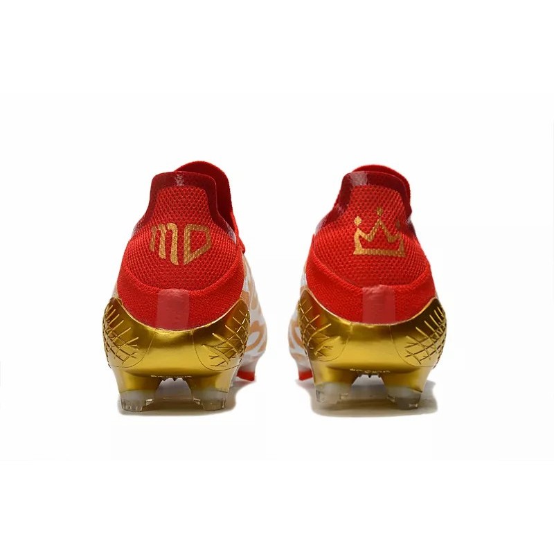Botas de Fútbol Adidas X Speedflow FG con Cordones Hombre Blanco&Dorado&Rojo (#39~#45)