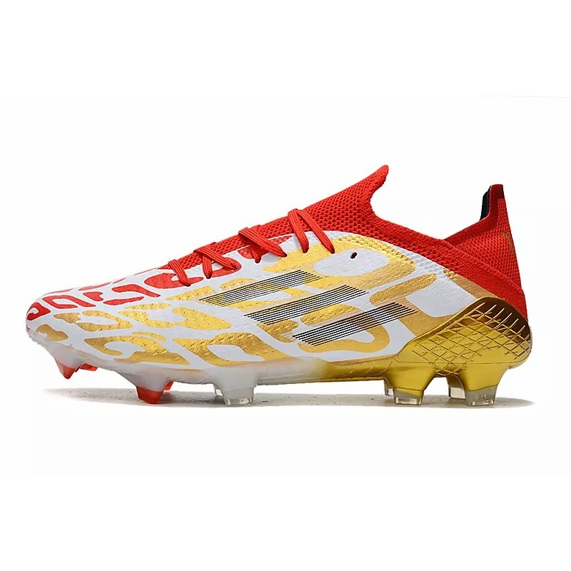 Botas de Fútbol Adidas X Speedflow FG con Cordones Hombre Blanco&Dorado&Rojo (#39~#45)