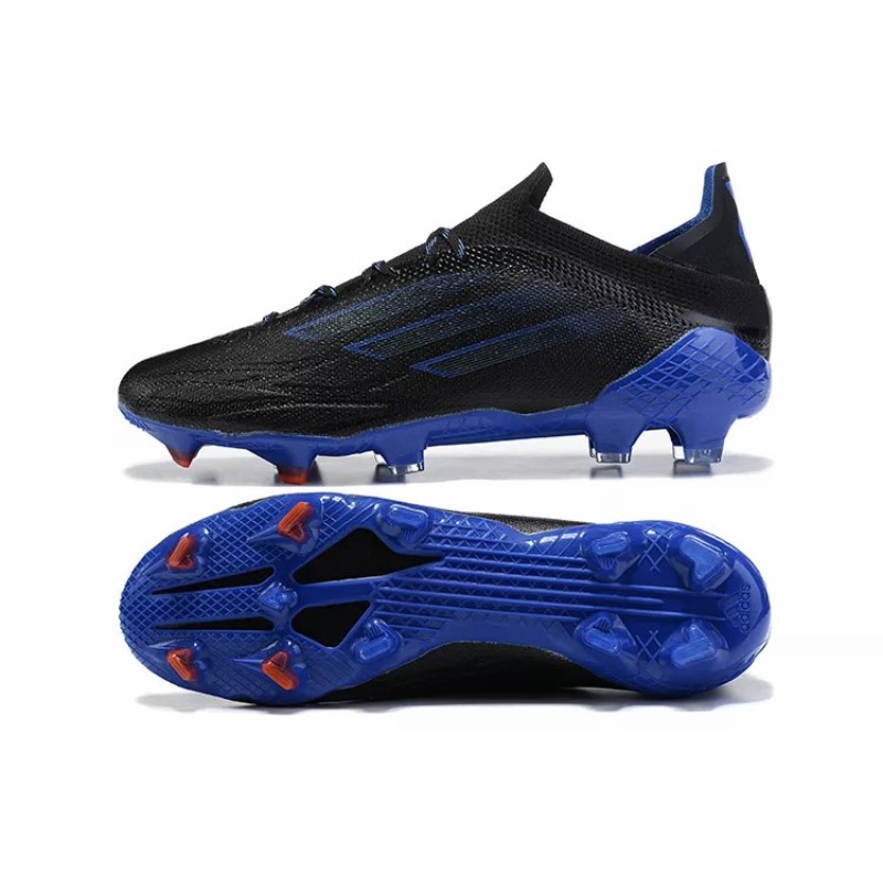 Botas de Fútbol Adidas X Speedflow FG Hombre Negro&Azul (#39~#45)