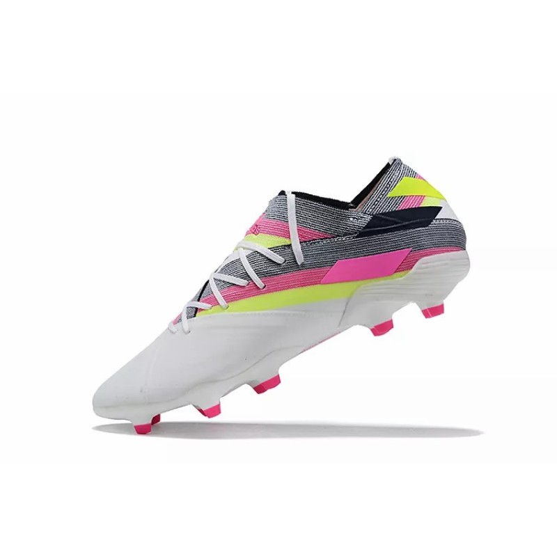 Botas de Fútbol Adidas Nemeziz 19 FG Hombre Blanco&Amarillo&Rosa&Negro (#39~#45)