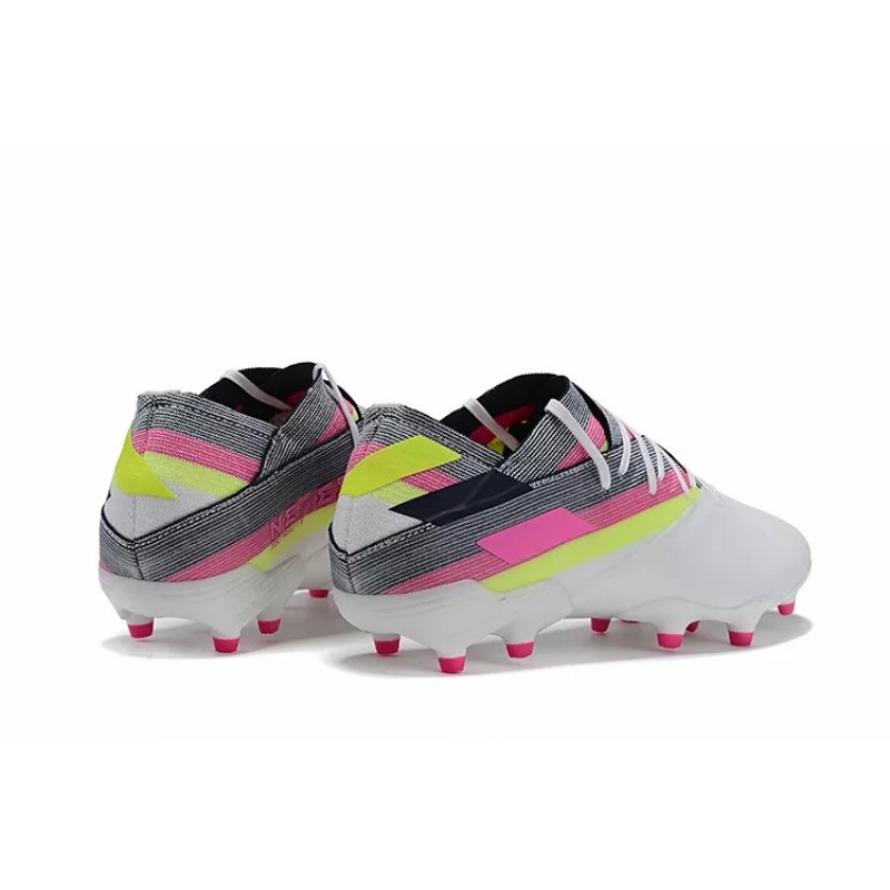 Botas de Fútbol Adidas Nemeziz 19 FG Hombre Blanco&Amarillo&Rosa&Negro (#39~#45)