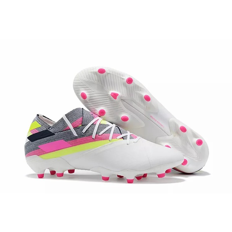 Botas de Fútbol Adidas Nemeziz 19 FG Hombre Blanco&Amarillo&Rosa&Negro (#39~#45)