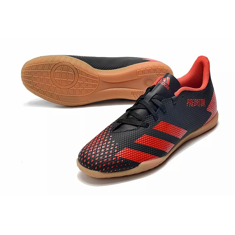 Botas de Fútbol Adidas Predator 20.4 IN Hombre Negro Puro  /  Negro&Rojo (#39~#45)