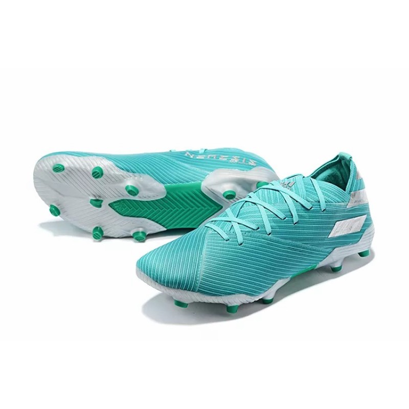 Botas de Fútbol Adidas Nemeziz 19.1 FG Messi Hombre Turquesa / Blanco / Naranja / Azul (#39~#45)