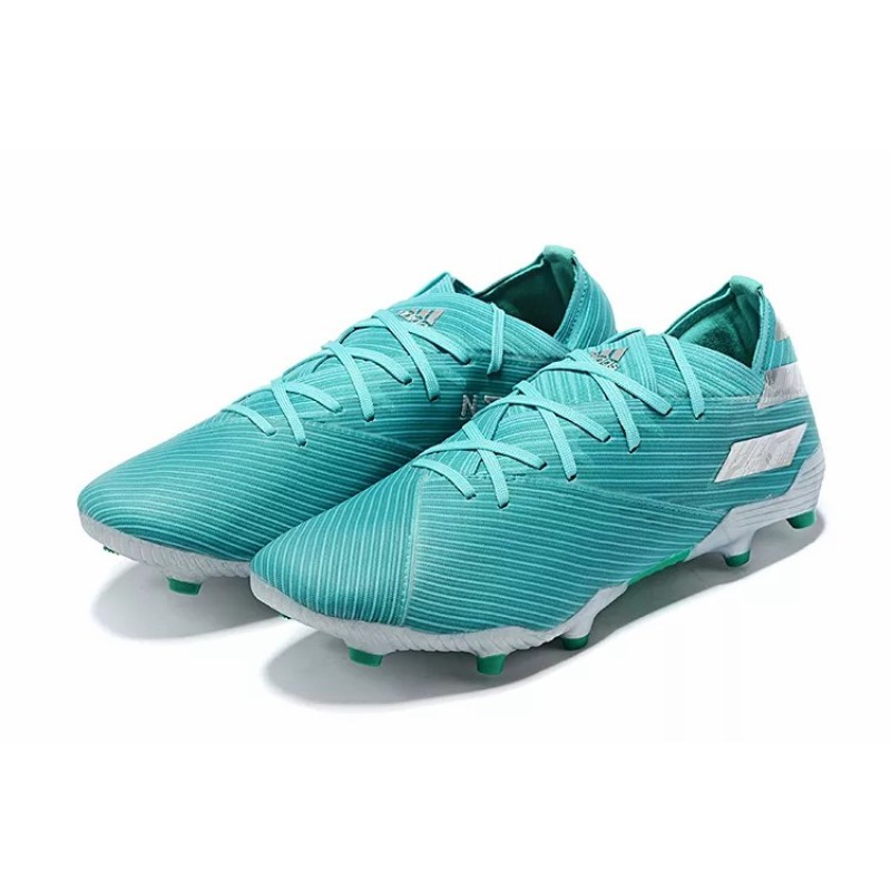 Botas de Fútbol Adidas Nemeziz Messi 19.1 FG Hombre Blanco / Turquesa / Naranja / Azul (#39~#45)