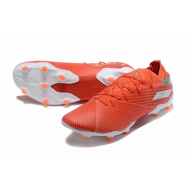 Botas de Fútbol Adidas Nemeziz Messi 19.1 FG Hombre Blanco / Turquesa / Naranja / Azul (#39~#45)