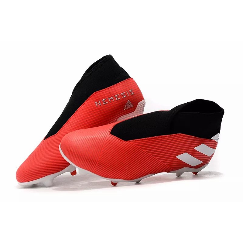 Botas de Fútbol Adidas Nemeziz 19.3 Laceless FG Mujer Negro  /  Azul  /  Rojo  /  Blanco (#39~#45)