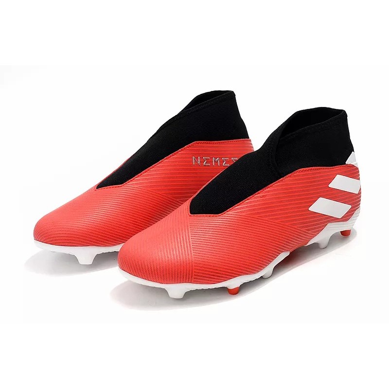 Botas de Fútbol Adidas Nemeziz 19.3 Laceless FG Mujer Negro  /  Azul  /  Rojo  /  Blanco (#39~#45)