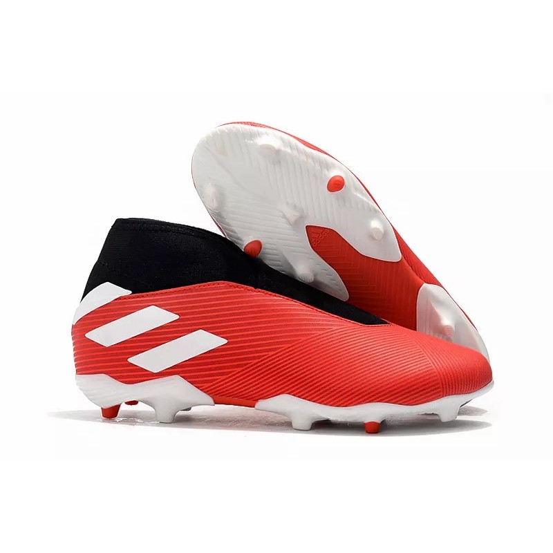 Botas de Fútbol Adidas Nemeziz 19.3 Laceless FG Mujer Negro  /  Azul  /  Rojo  /  Blanco (#39~#45)