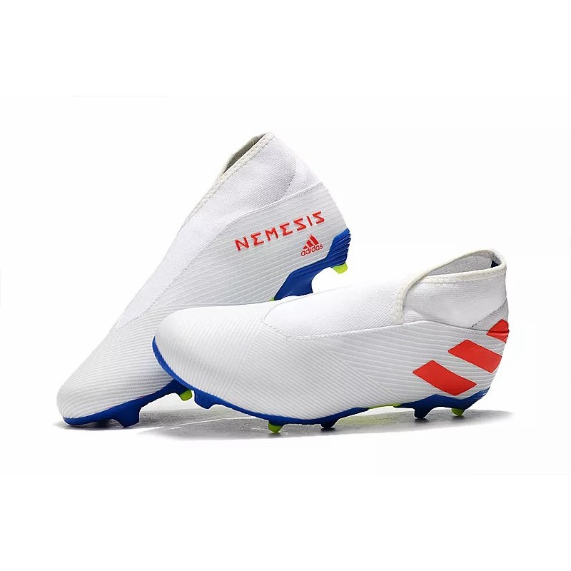 Botas de Fútbol Adidas Nemeziz 19.3 Laceless FG Mujer Negro  /  Azul  /  Rojo  /  Blanco (#39~#45)