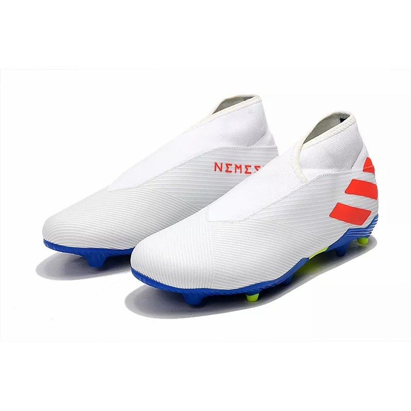 Botas de Fútbol Adidas Nemeziz 19.3 Laceless FG Mujer Negro  /  Azul  /  Rojo  /  Blanco (#39~#45)