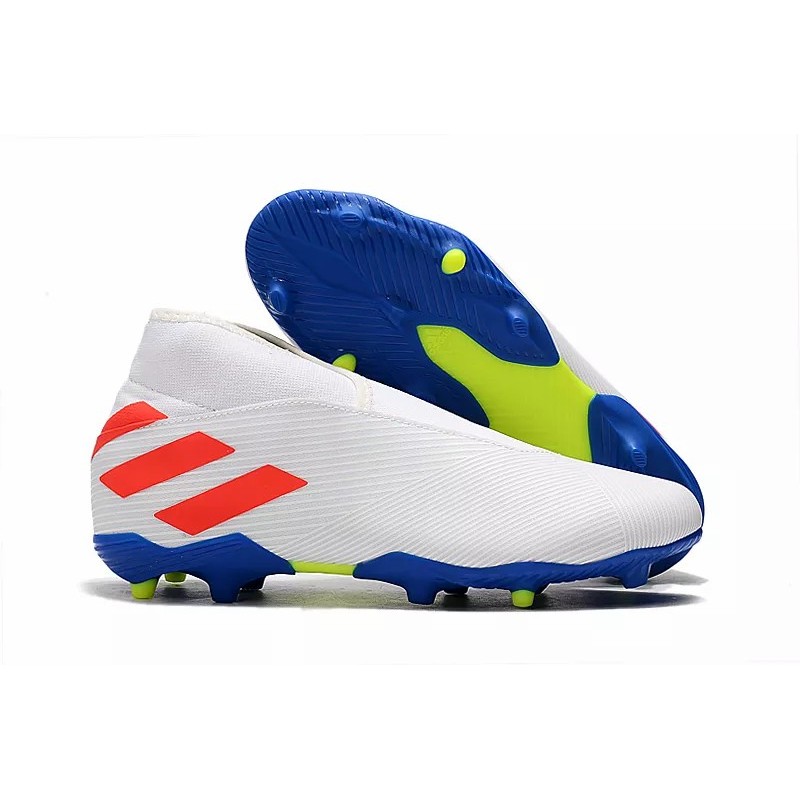 Botas de Fútbol Adidas Nemeziz 19.3 Laceless FG Mujer Negro  /  Azul  /  Rojo  /  Blanco (#39~#45)