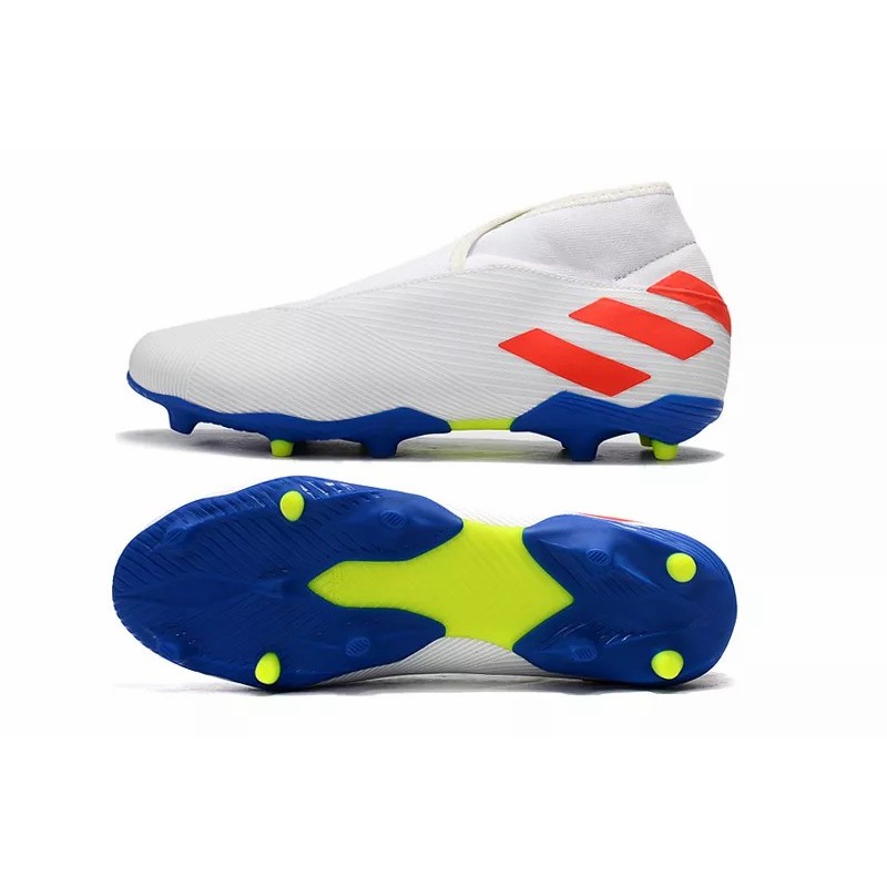 Botas de Fútbol Adidas Nemeziz 19.3 Laceless FG Mujer Negro  /  Azul  /  Rojo  /  Blanco (#39~#45)