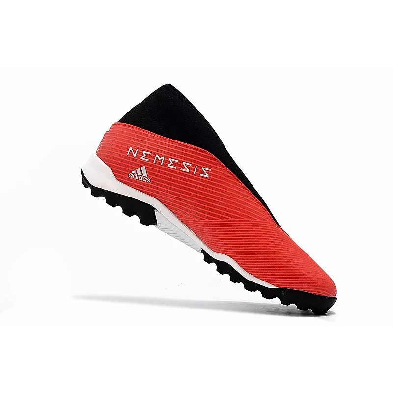 Botas de Fútbol Adidas Nemeziz 19.3 Laceless TF Mujer Blanco  /  Negro  /  Rojo  /  Azul (#39~#45)