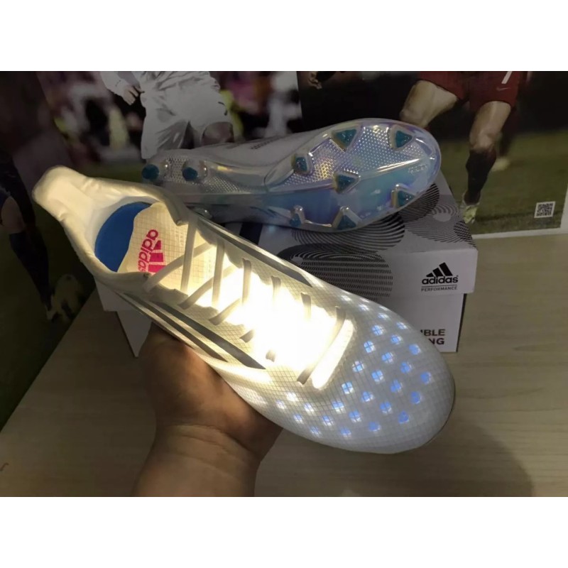 Botas de Fútbol Adidas X99 19.1 FG Ultraligera Hombre Blanco&Rosa (#39~#45)