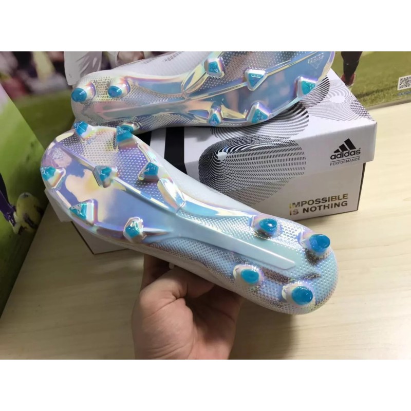 Botas de Fútbol Adidas X99 19.1 FG Ultraligera Hombre Blanco&Rosa (#39~#45)