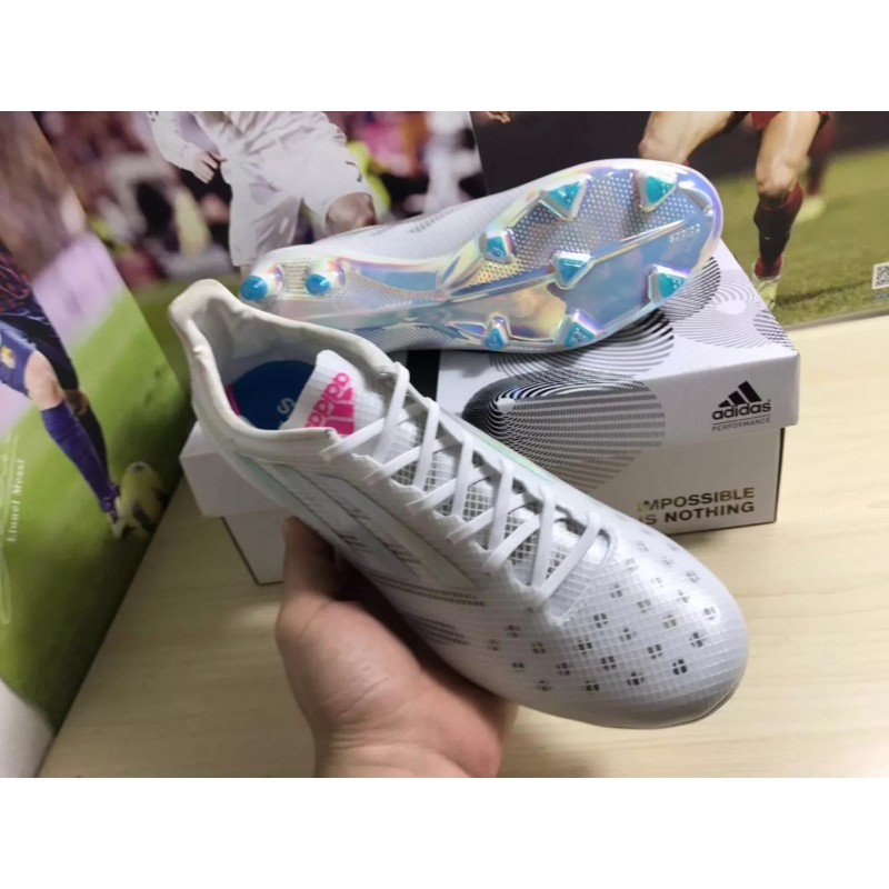 Botas de Fútbol Adidas X99 19.1 FG Ultraligera Hombre Blanco&Rosa (#39~#45)