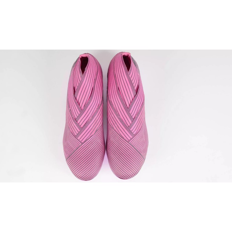 Botas de Fútbol Adidas Nemeziz 19+“Hardwired” Sin Cordones Hombre Rosa&Rayas Negras (#38~#45)