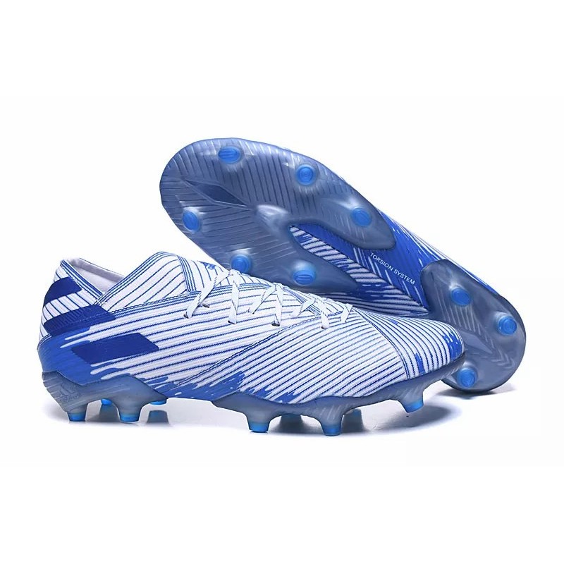 Botas de Fútbol Adidas Nemeziz 19.1 FG Hombre Blanco&Auzl Raya (#38~#45) Botas de Fútbol Adidas Nemeziz 19.1 FG Hombre Blanco&Auzl Raya (#38~#45)