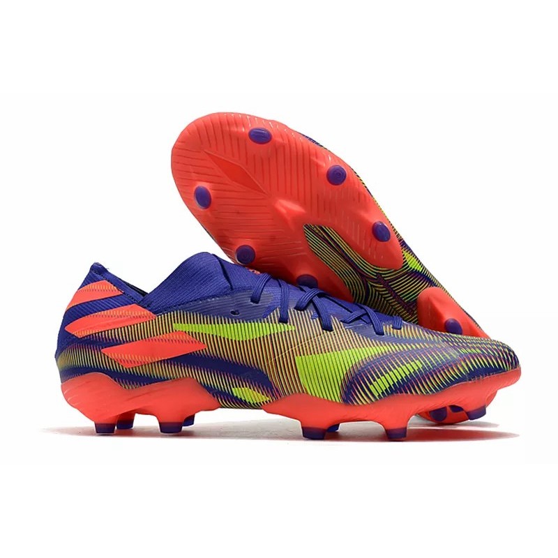 Botas de Fútbol Adidas Nemeziz .1 FG Messi Hombre Azul&Amarillo Fluorescente&Naranja (#38~#45)