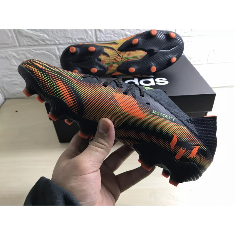 Botas de Fútbol Adidas Nemeziz .1 FG Messi Hombre Negro&Amarillo&Naranja (#38~#45)