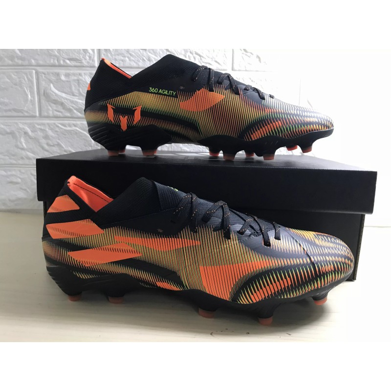 Botas de Fútbol Adidas Nemeziz .1 FG Messi Hombre Negro&Amarillo&Naranja (#38~#45)