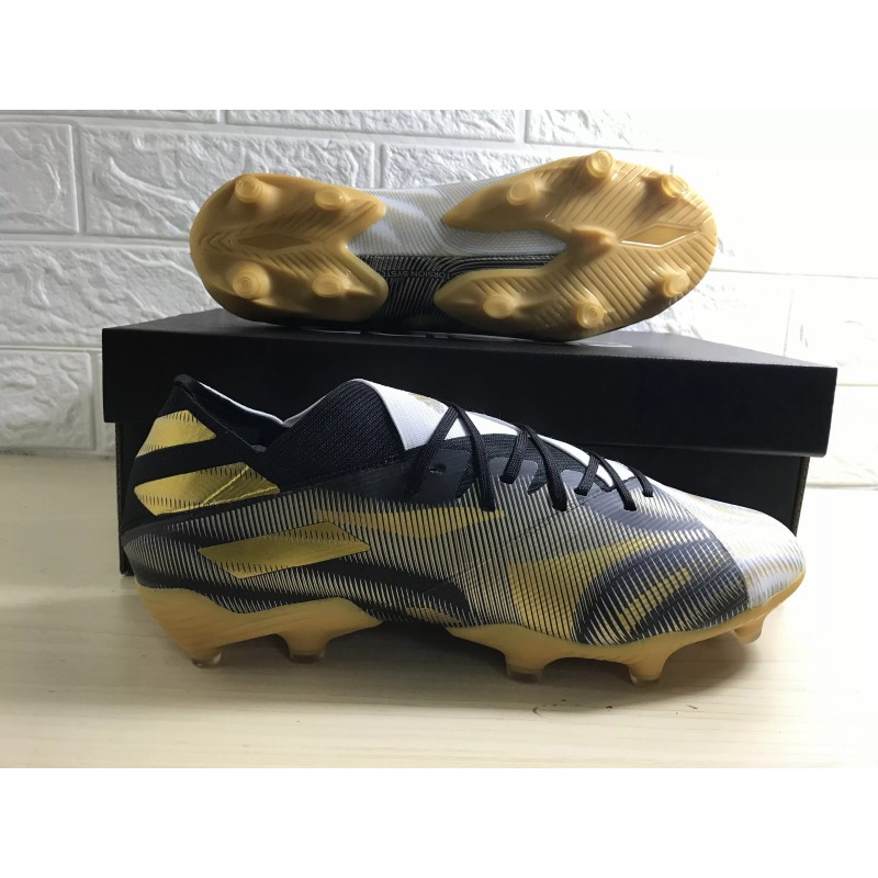 Botas de Fútbol Adidas Nemeziz .1 FG Messi Hombre Blanco&Dorado&Negro (#38~#45)