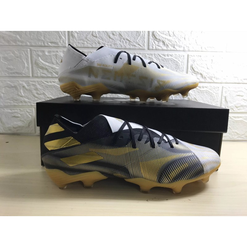 Botas de Fútbol Adidas Nemeziz .1 FG Messi Hombre Blanco&Dorado&Negro (#38~#45)