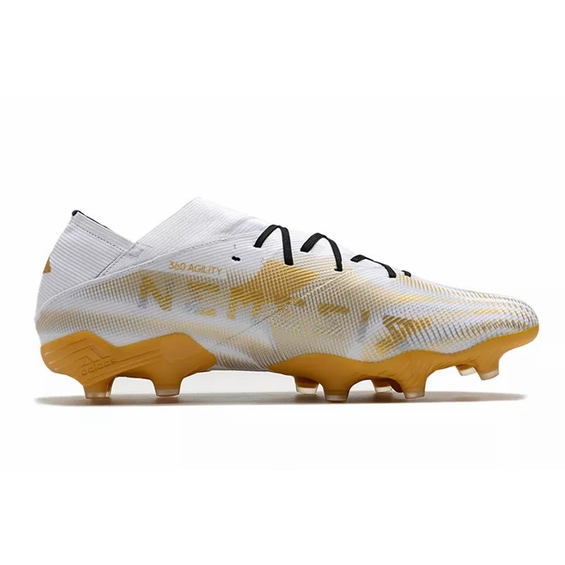 Botas de Fútbol Adidas Nemeziz .1 FG Messi Hombre Blanco&Dorado&Negro (#38~#45)