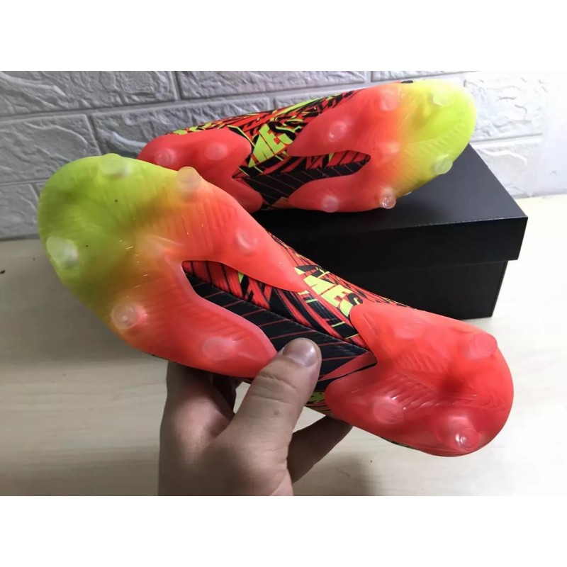Botas de Fútbol Adidas Nemeziz Messi Rey Del Balon .1 FG Hombre Naranja&Amarillo Fluorescente (#38~#45)
