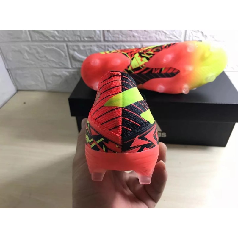 Botas de Fútbol Adidas Nemeziz Messi Rey Del Balon .1 FG Hombre Naranja&Amarillo Fluorescente (#38~#45)
