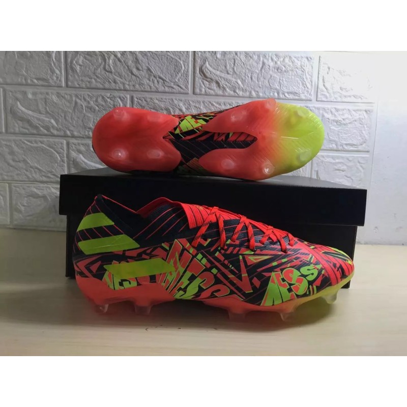 Botas de Fútbol Adidas Nemeziz Messi Rey Del Balon .1 FG Hombre Naranja&Amarillo Fluorescente (#38~#45)