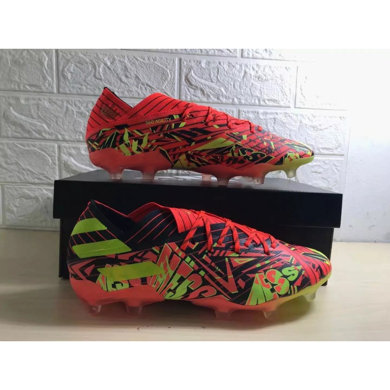 Botas de Fútbol Adidas Nemeziz Messi Rey Del Balon .1 FG Hombre Naranja&Amarillo Fluorescente (#38~#45)