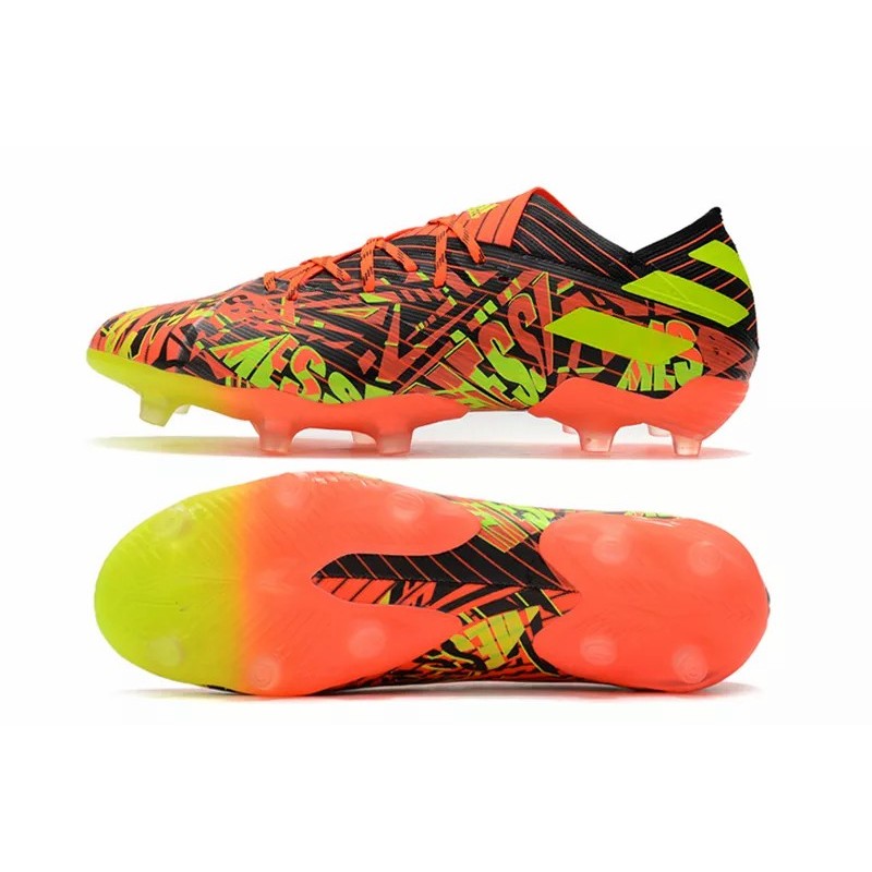 Botas de Fútbol Adidas Nemeziz Messi Rey Del Balon .1 FG Hombre Naranja&Amarillo Fluorescente (#38~#45)